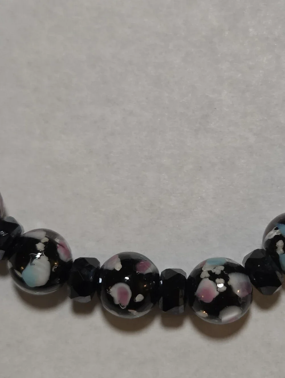 🆕️ NOGU Black Orchid .925 Sterling Silver Firefly Glass Blossom Bracelet